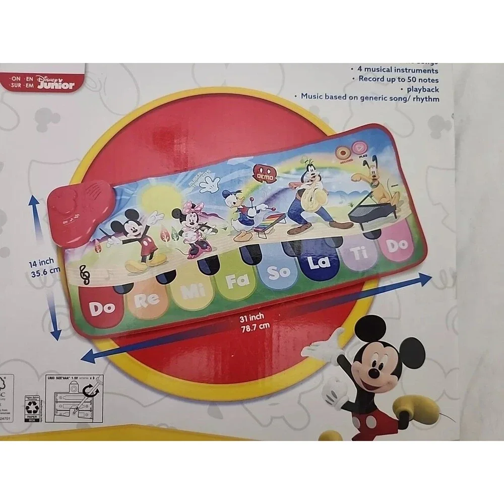 Piano Disney Junior Mickey Electronic Playmat Dance Volume Adjust Playback Songs